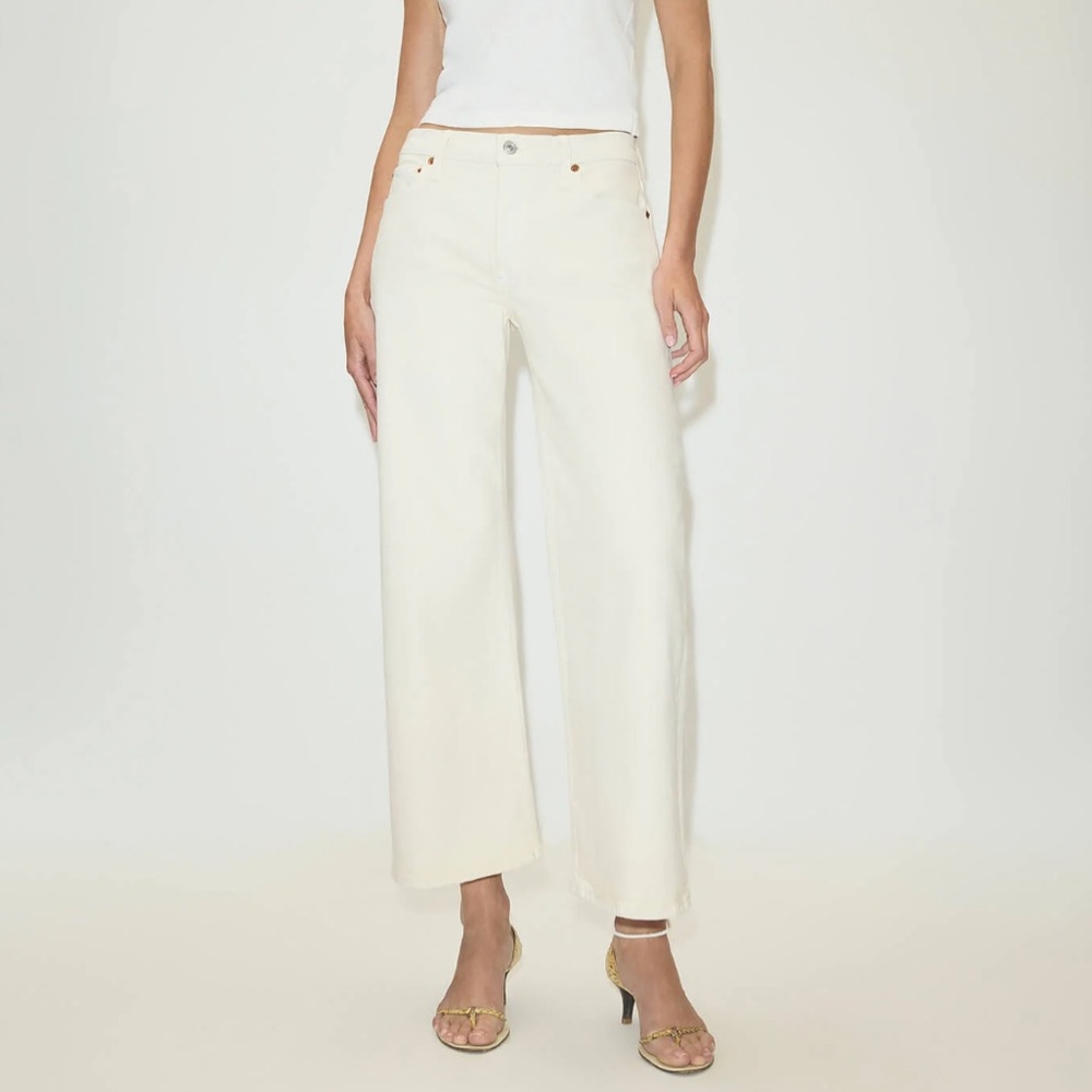 RE/DONE Originals White Denim Jeans | Raw Hem